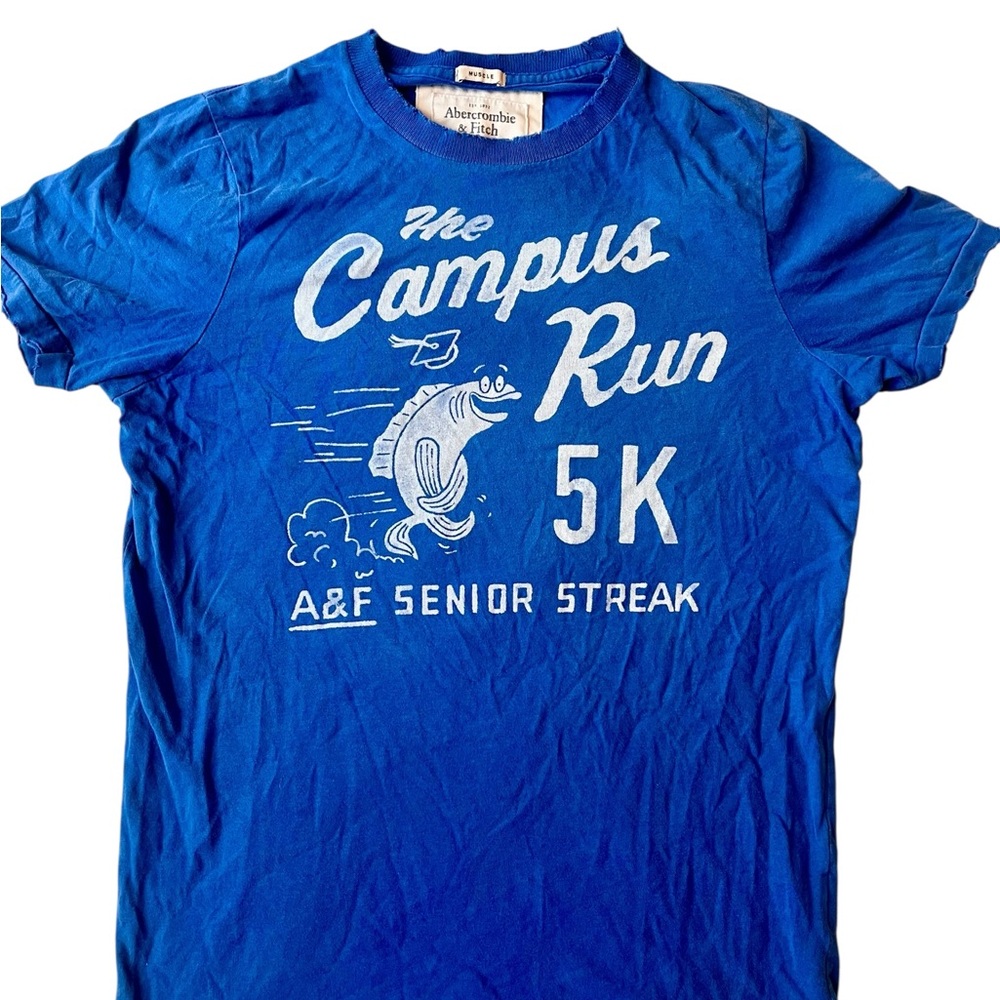 Abercrombie & Fitch Campus Run Blue Tee